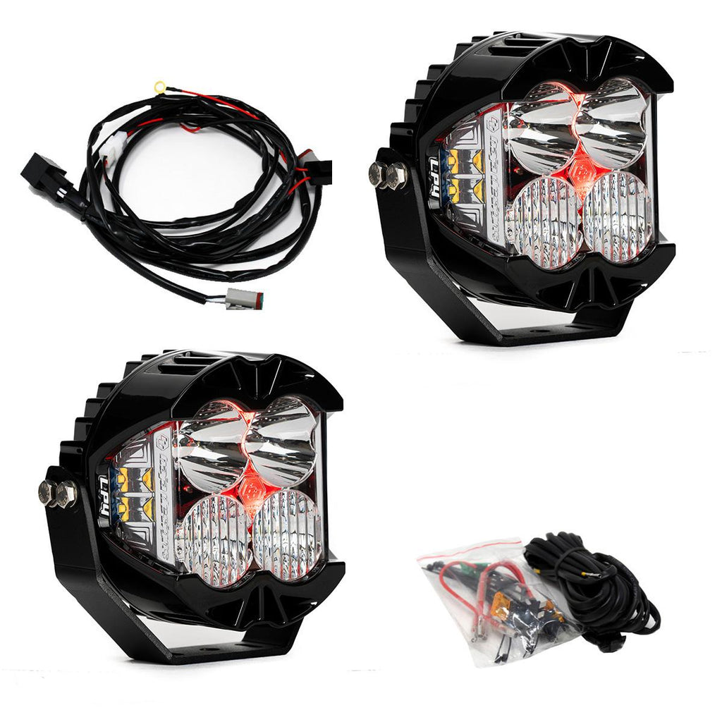 LP4 Pro LED Auxiliary Light Pod Pair Light Pattern Driving/Combo Red Backlight Baja Designs 297814