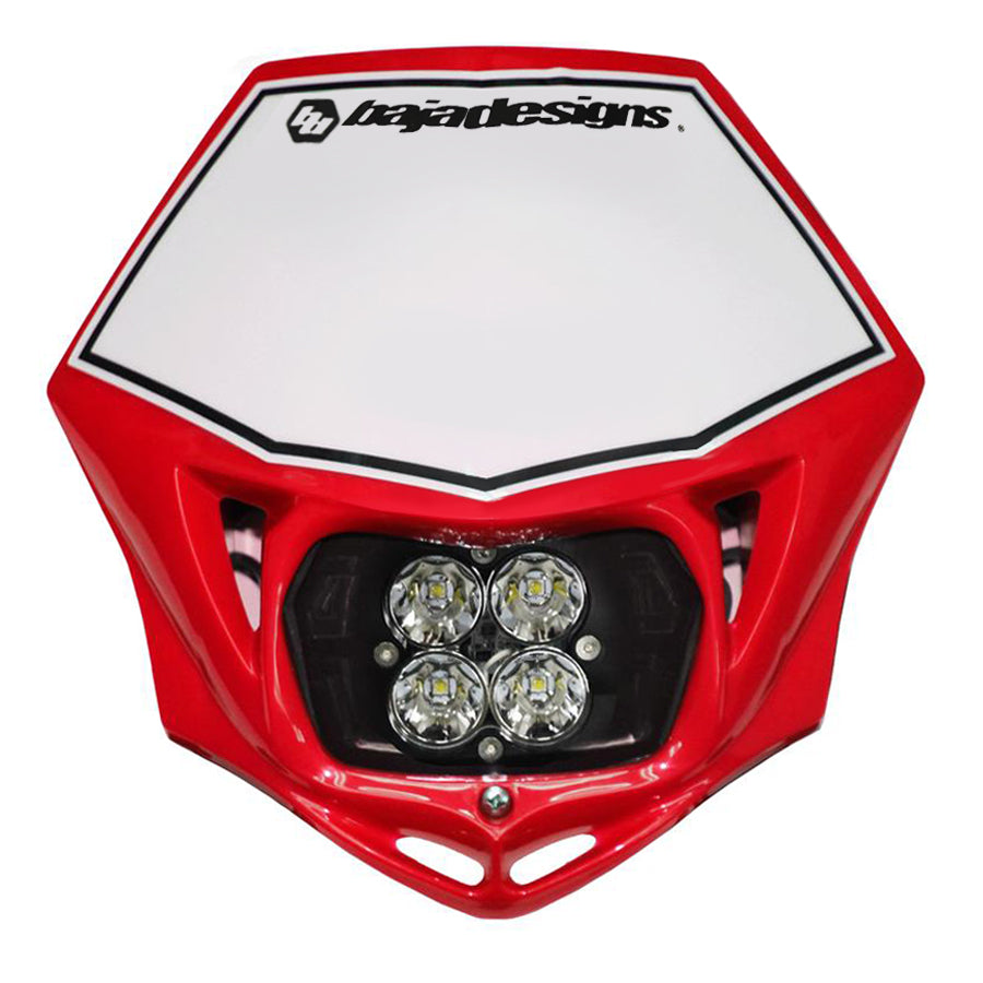Motorcycle Headlight A/C LED Race Light Red Squadron Pro Baja Designs 4970014RAC