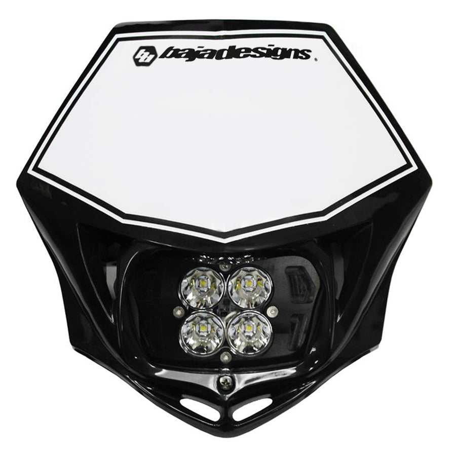 Motorcycle Headlight A/C LED Race Light Black Squadron Pro Baja Designs 497001BKAC