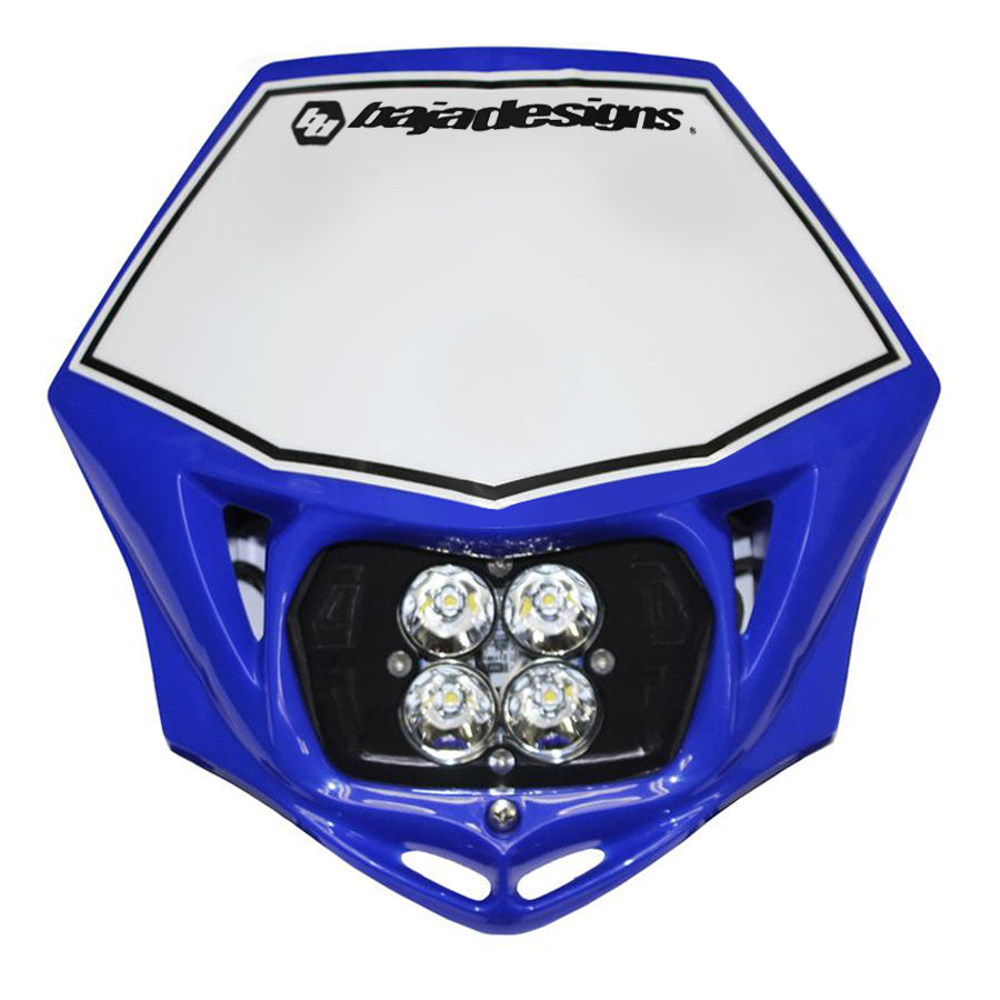 Motorcycle Headlight A/C LED Race Light Blue Squadron Pro Baja Designs 497001BUAC