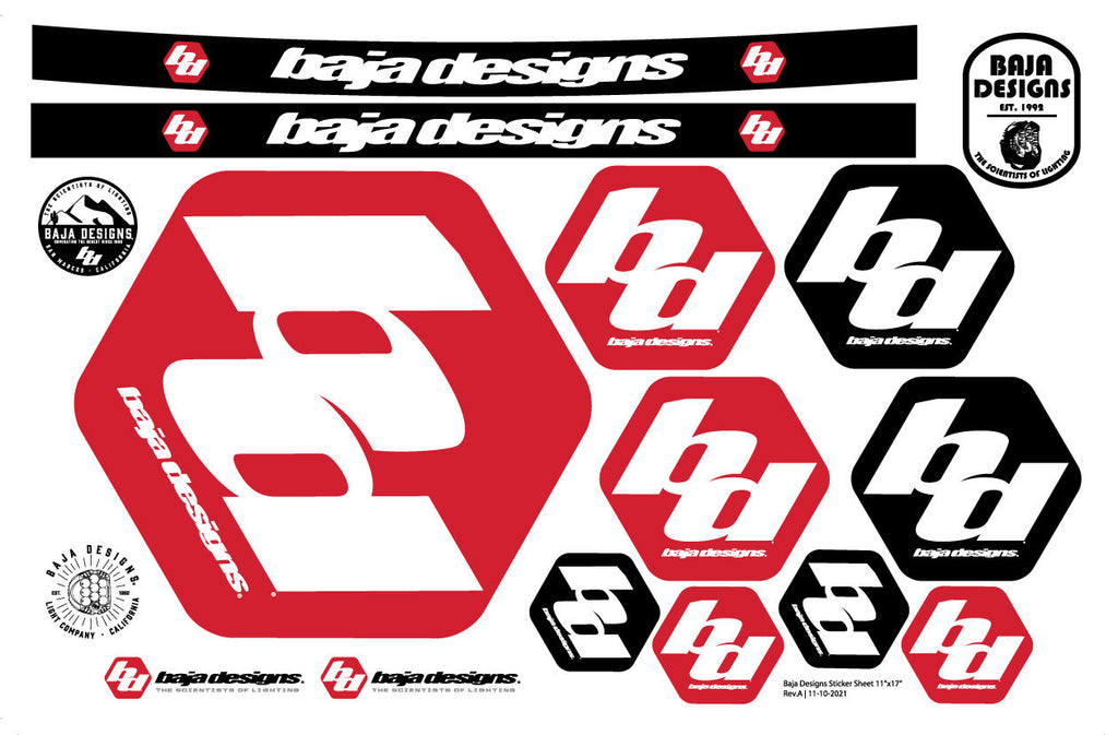 BD Sticker Sheet Baja Designs 900098