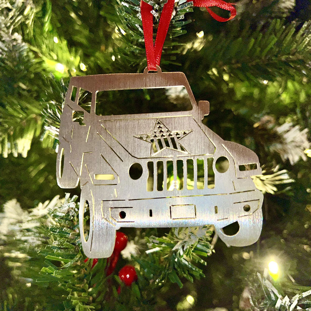 Jeep Christmas Tree Ornament Rock Slide Engineering AC-ORN-JP