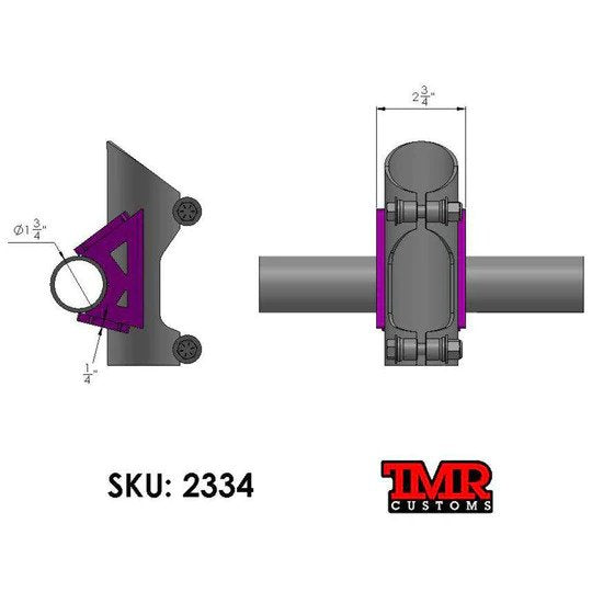 TMR Bump Stop Tube Chassis Mount - Skinny Pedal Racing