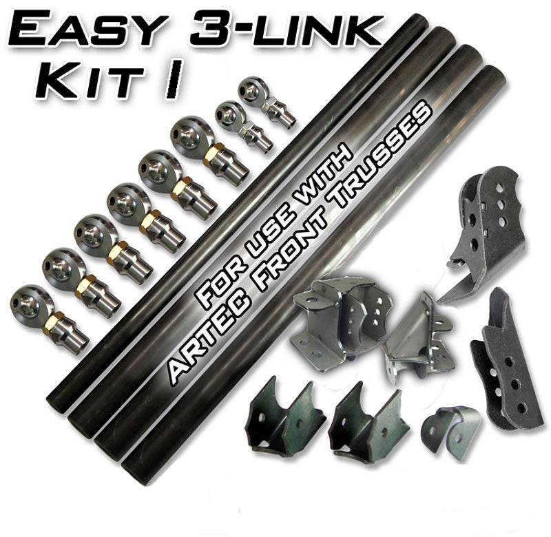 Easy 3 Link Kit I Dual Bracket for Artec Truss Outside Frame Chevy / Ford 78-79 with DOM Artec Industries LK0301