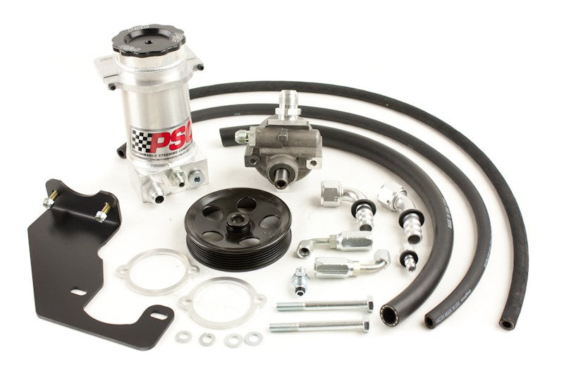 Power Steering Pump and Remote Reservoir Kit, 2007-18 Jeep JK with HEMI Engine Conversion (6 Rib Pulley) PSC Performance Steering Components PK1860