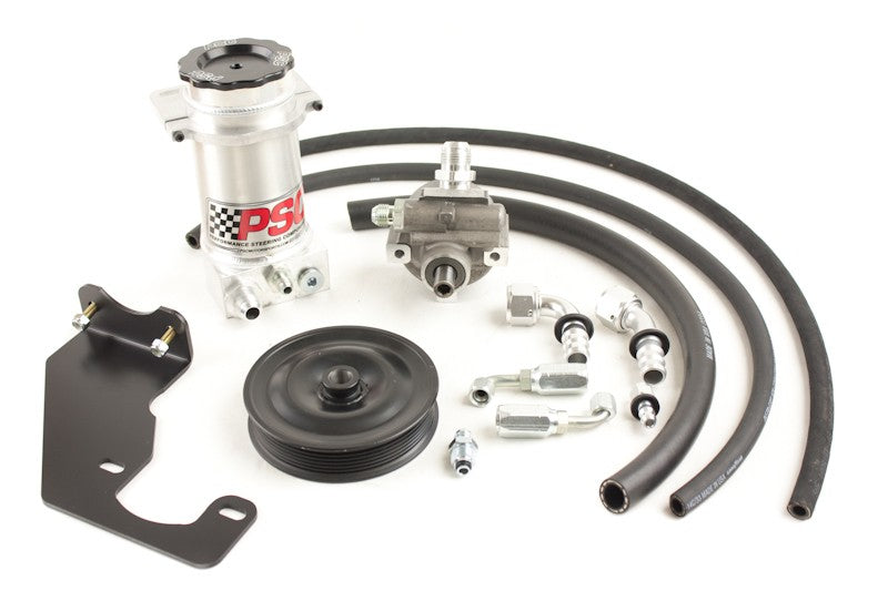 Power Steering Pump and Remote Reservoir Kit, 2007-18 Jeep JK with HEMI Engine Conversion (7 Rib Pulley) PSC Performance Steering Components PK1862