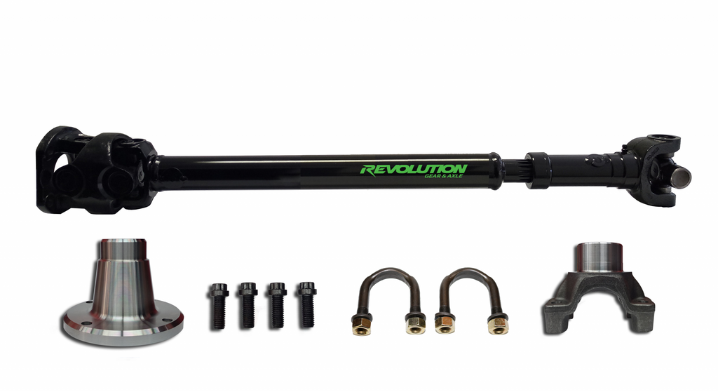 JK Front 1350 CV Driveshaft 2 or 4 Door with Pinion Yoke Revolution Gear and Axle REV-DS-JK-1350F-PY