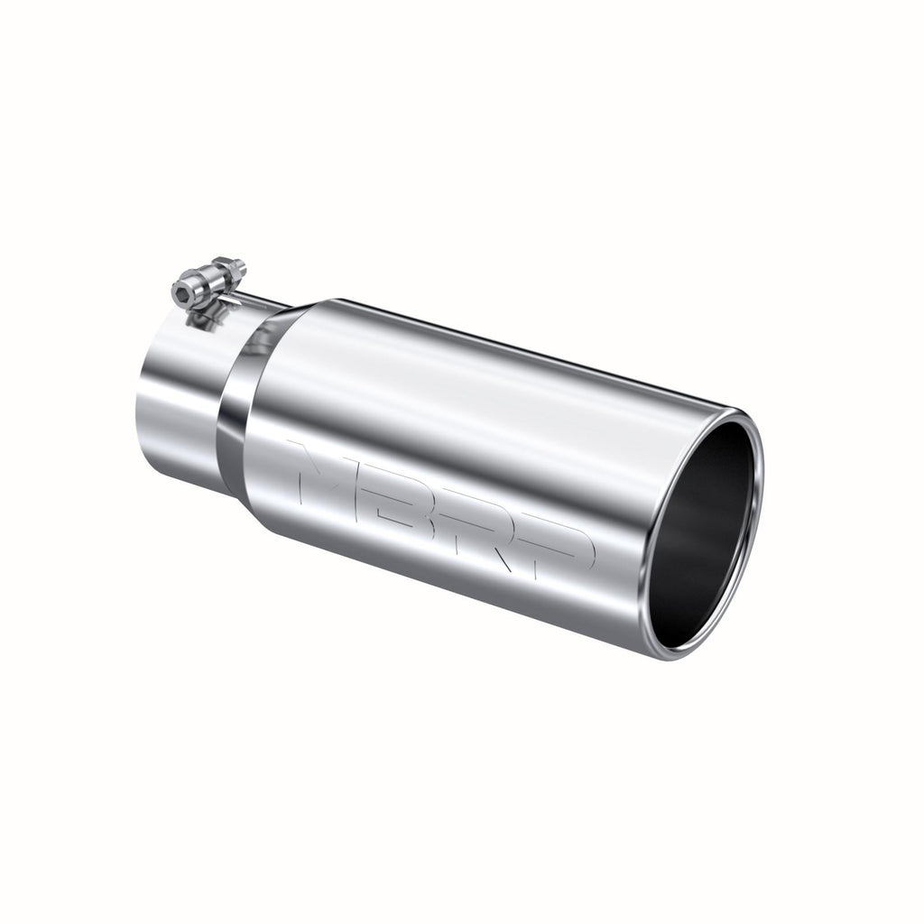 Exhaust Tail Pipe Tip 5 Inch O.D. Rolled Straight 4 Inch Inlet 12 Inch Length T304 Stainless Steel MBRP T5050