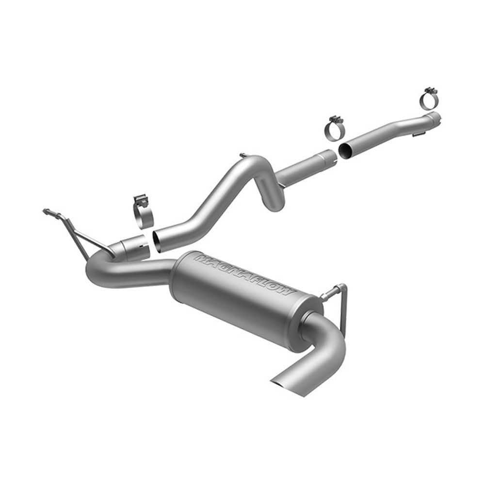 MagnaFlow Cat-Back Exhaust System Competition 2-1/2" Single Exit Stainless Steel 2-Door Jeep Wrangler 2007-2011 - Skinny Pedal Racing