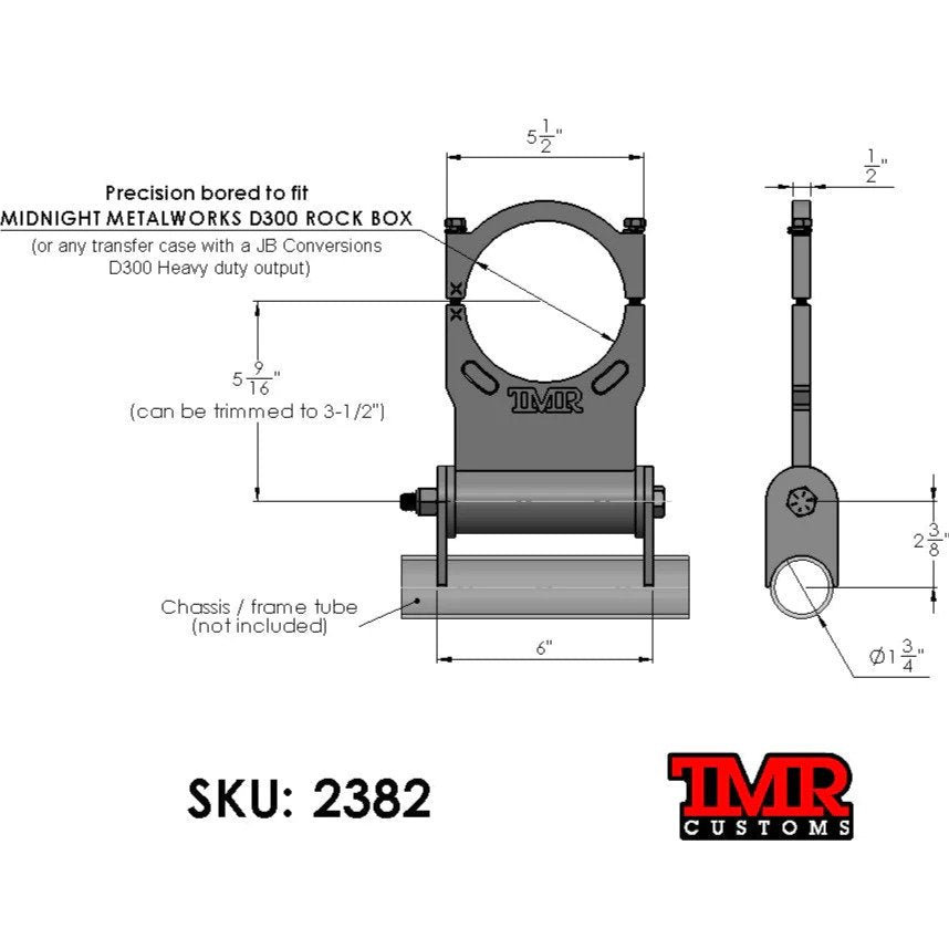 TMR MMW D300 Rock Box Transfer Case Support/Ring - "KIT" - Skinny Pedal Racing