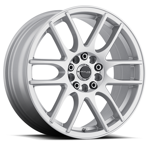 Aluminum Wheels 15x7 Mystique 141S Gloss Silver 40 Offset 4 on 100/4 on 108 Bolt Pattern 72.62 Bore Raceline 141S-57082+40