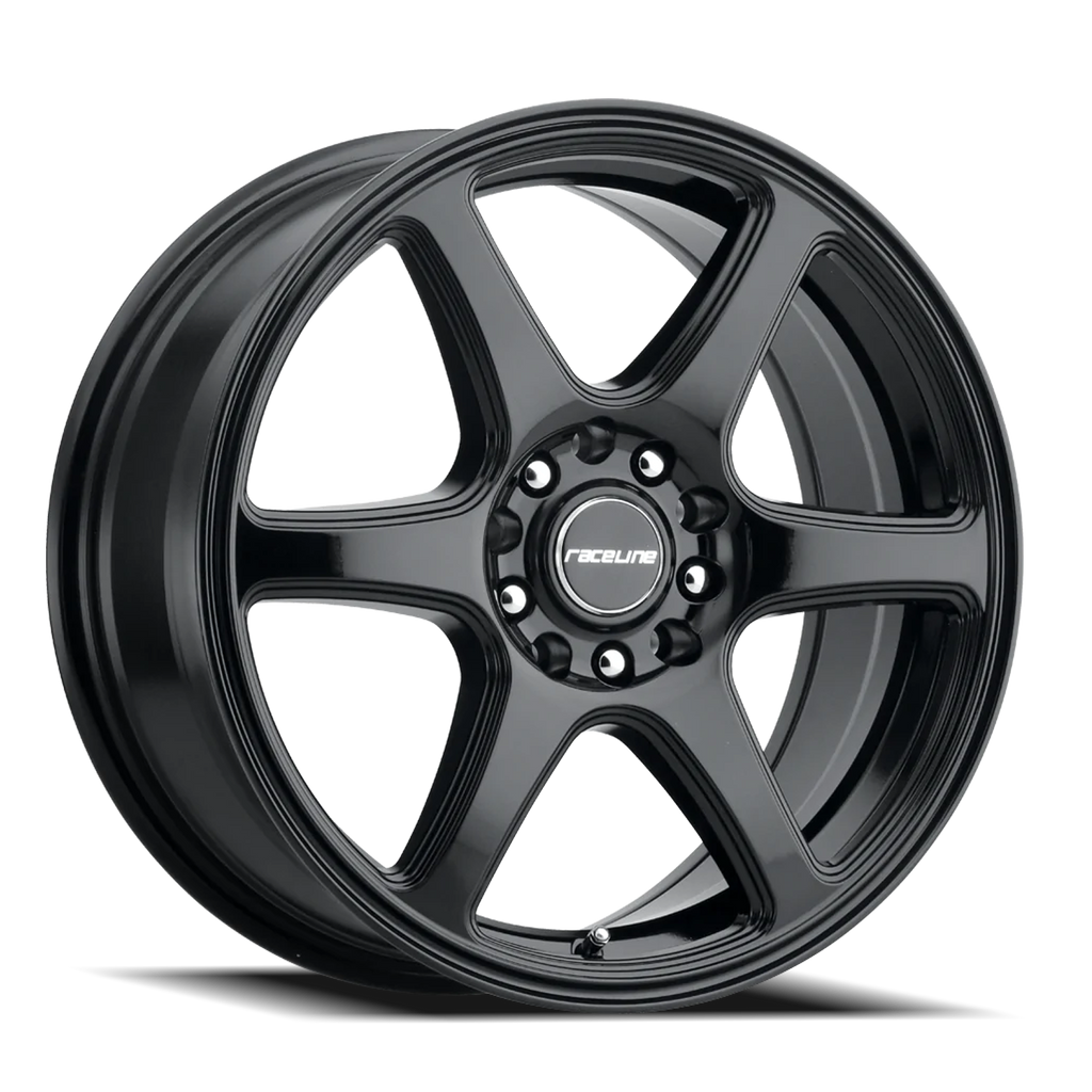 Aluminum Wheels 14x5.5 Matrix 146B Gloss Black 35 Offset 4 on 100/4 on 114.3 Bolt Pattern 72.62 Bore Raceline 146B-45584+35