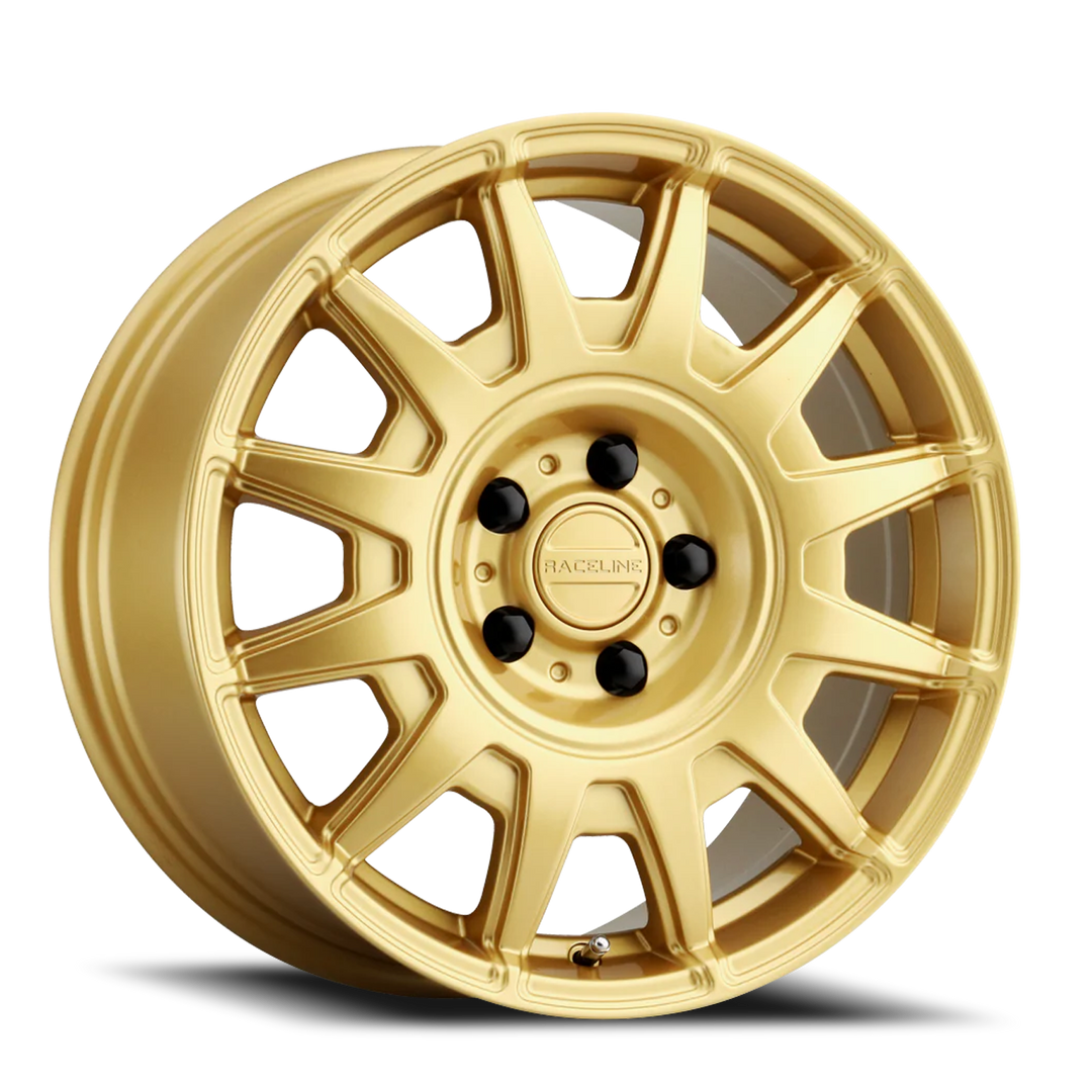 Aluminum Wheels 15x7 Aero 401GD Gold Multi Spoke 15 Offset 5 on 114.3 Bolt Pattern 72.62 Bore Raceline 401GD-57012+15