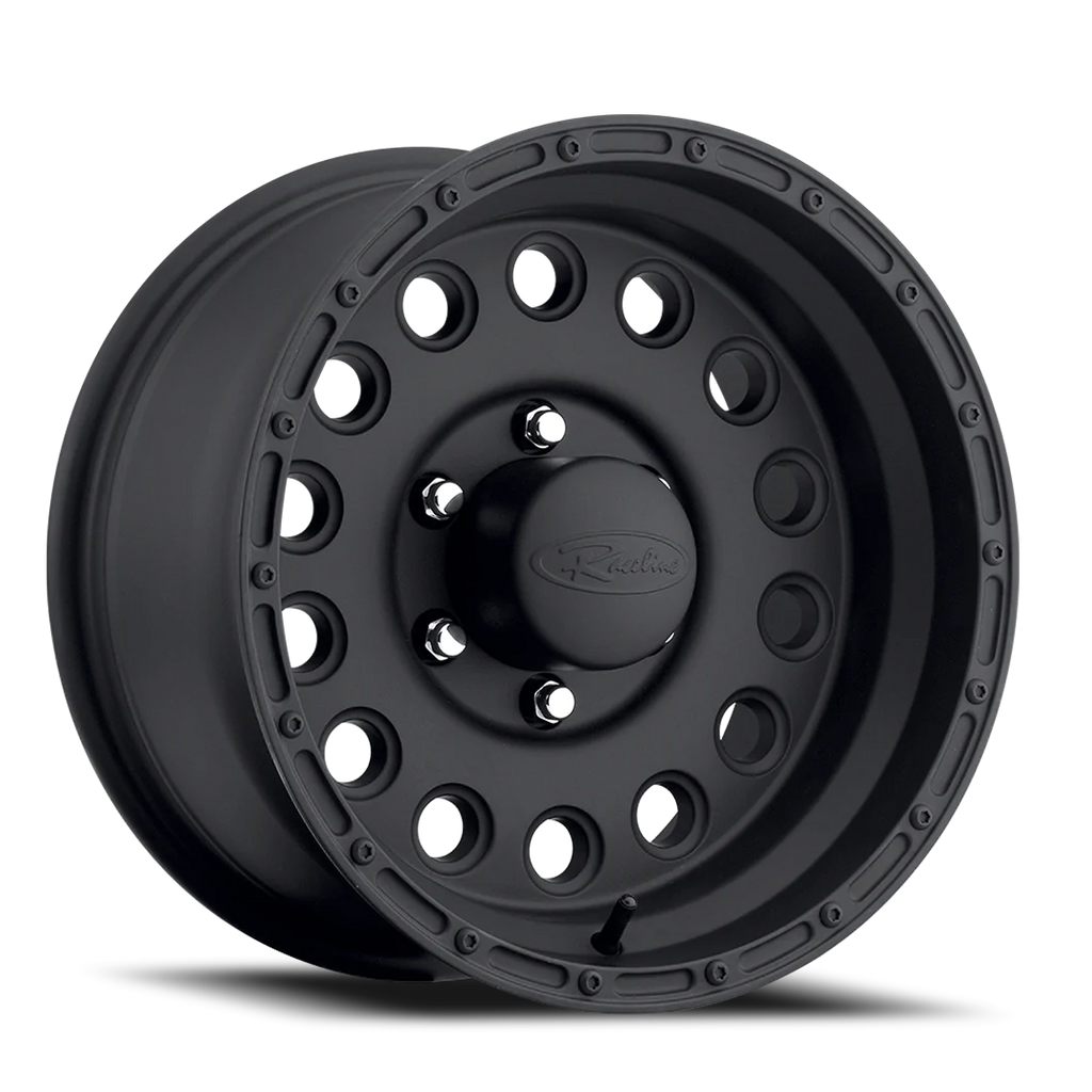 Aluminum Wheels 15x10 Rockcrusher 887B Satin Black -47 Offset 6 on 139.7 Bolt Pattern 107.95 Bore Raceline 887B-50060