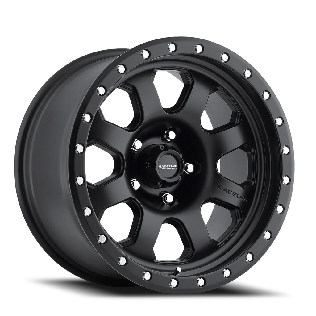 Aluminum Wheels 17x9 Avenger 929B Satin Black -12 Offset 5 on 127 Bolt Pattern 83.82 Bore Raceline 929B-79050-12