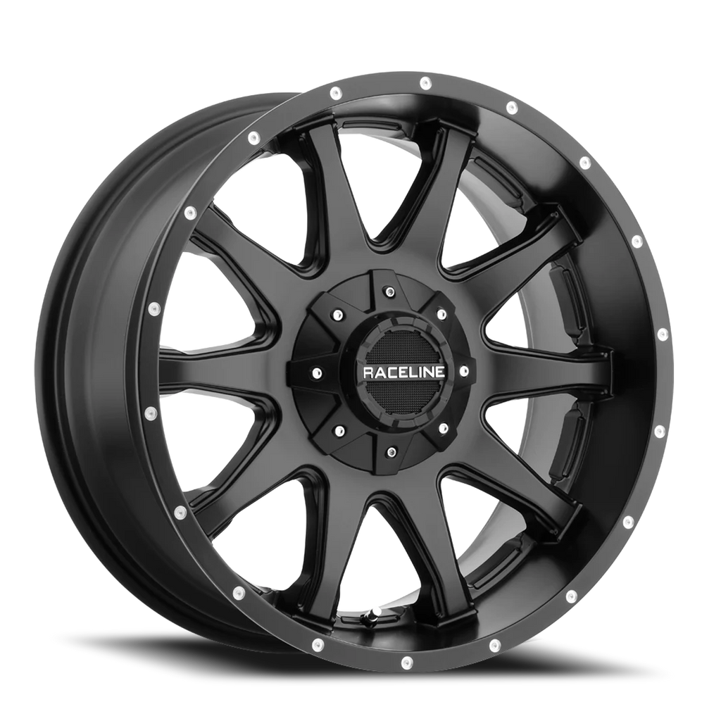 Aluminum Wheels 17x9 Shift 930B Satin Black -12 Offset 6 on 139.7 Bolt Pattern 106.1 Bore Raceline 930B-79060-12