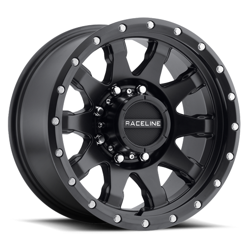 Aluminum Wheels 20x9 Clutch 934B Black Multi Spoke 12 Offset 8 on 165.1 Bolt Pattern 125.2 Bore Raceline 934B-29080+12