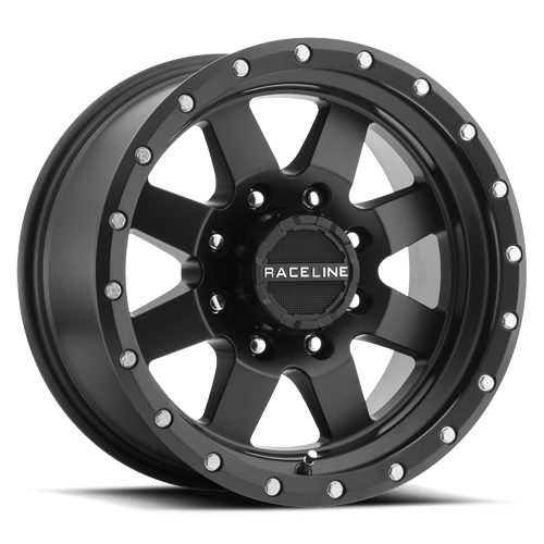 Aluminum Wheels 20x9 Defender 935B Satin Black Multi Spoke -12 Offset 8 on 165.1 Bolt Pattern 130.81 Bore Raceline 935B-29080-12