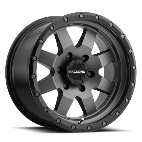 Aluminum Wheels 20x9 Defender 935G Gunmetal Gray Multi Spoke -12 Offset 5 on 127 Bolt Pattern 83.82 Bore Raceline 935G-29050-12