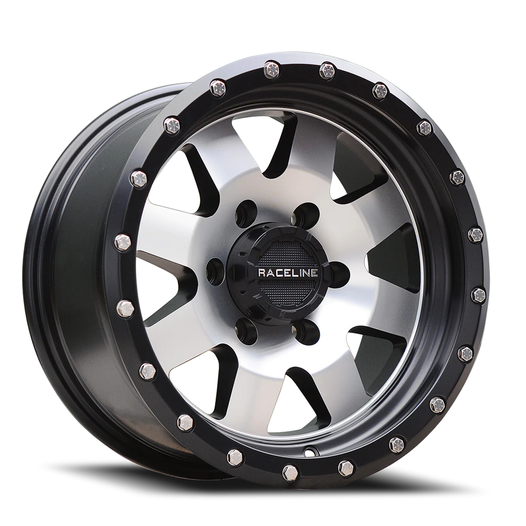 Aluminum Wheels 20x9 Defender 935M Machined Face Black Multi Spoke 18 Offset 6 on 135 Bolt Pattern 94 Bore Raceline 935M-29065+18