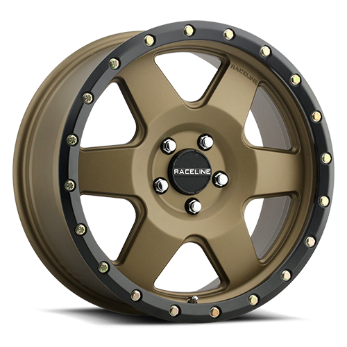 Aluminum Wheels 20x9 Boost 946BZ Satin Bronze 6 Spoke 18 Offset 5 on 150 Bolt Pattern 112.2 Bore Raceline 946BZ-29051+18