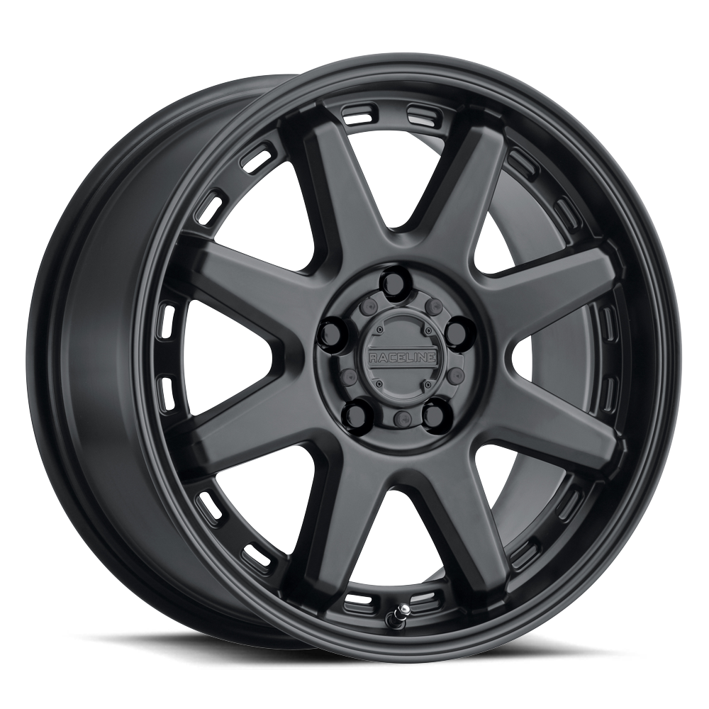 Aluminum Wheels 15x8 Scout 947B Satin Black -24 Offset 5 on 114.3 Bolt Pattern 78.1 Bore Raceline 947B-58012-24