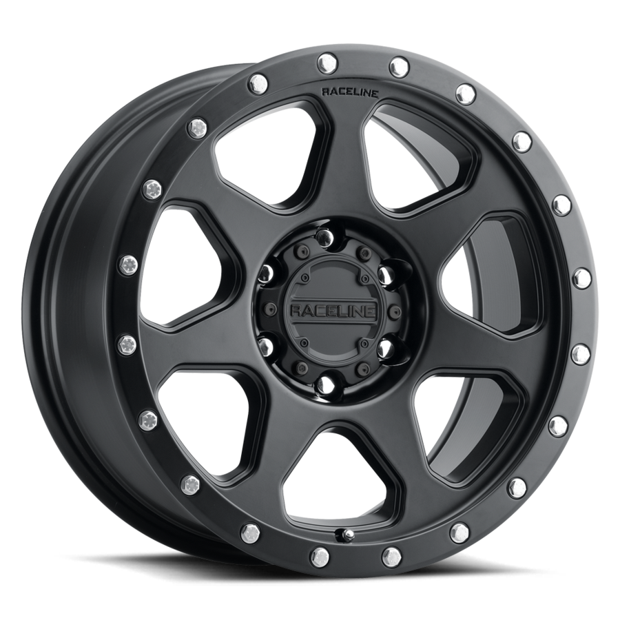 Aluminum Wheels 17x8.5 7X 949B Satin Black 0 Offset 5 on 150 Bolt Pattern 110.3 Bore Raceline 949B-78551-00