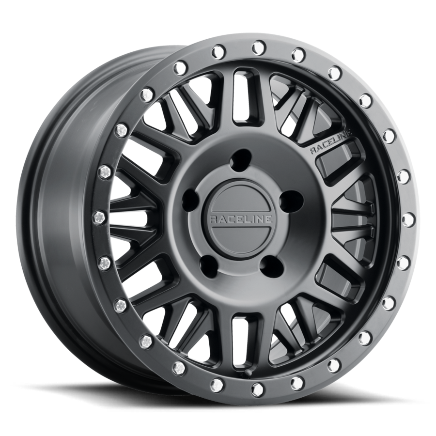 Aluminum Wheels 16x8 Ryno 951B Satin Black 0 Offset 5 on 114.3 Bolt Pattern 72.62 Bore Raceline 951B-68012-00