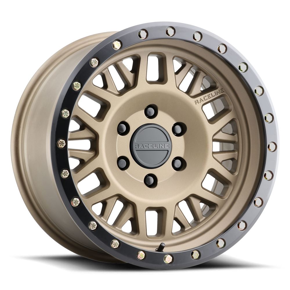 Aluminum Wheels 16x8 Ryno 951BZ Textured Bronze Gold 0 Offset 5 on 114.3 Bolt Pattern 72.62 Bore Raceline 951BZ-68012-00