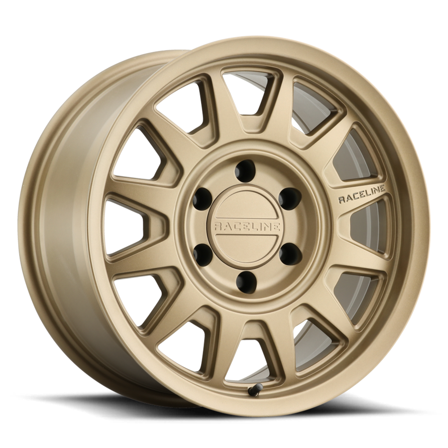 Aluminum Wheels 16x8 Aero HD 952BZ Satin Bronze Gold -6 Offset 6 on 139.7 Bolt Pattern 106.1 Bore Raceline 952BZ-68060-06