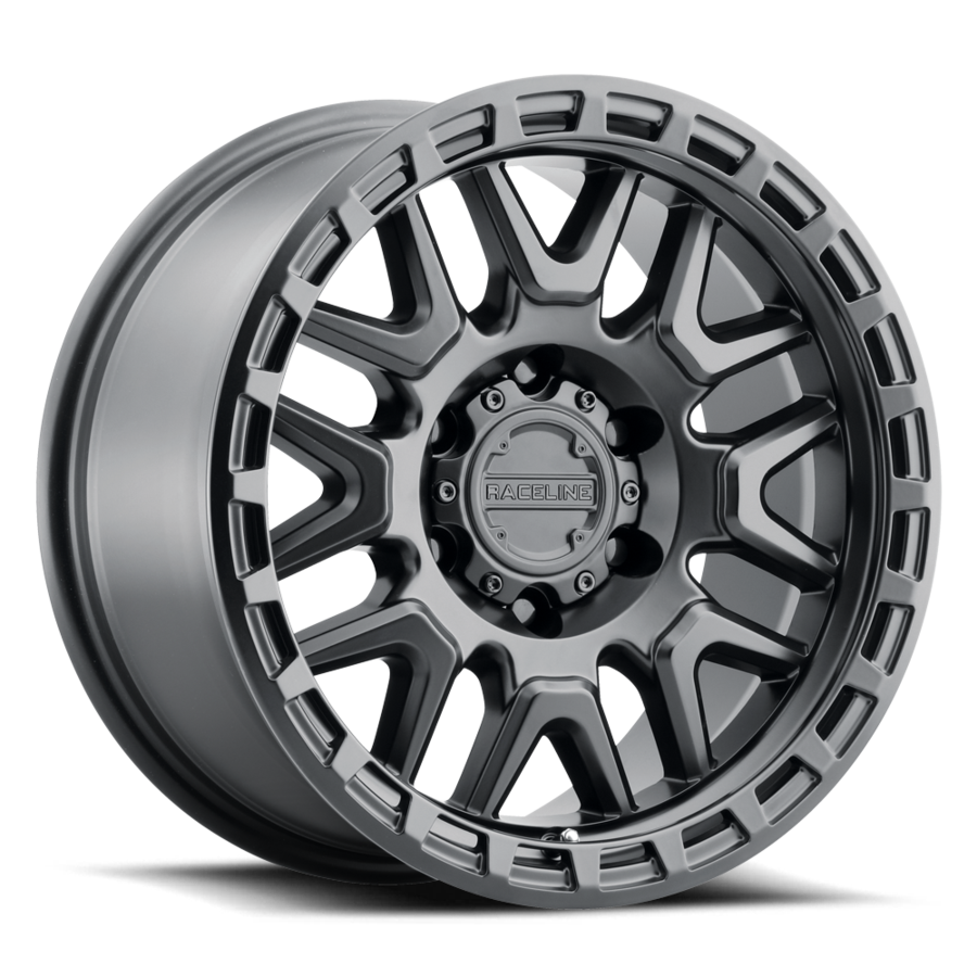 Aluminum Wheels 16x8 Krank 953B Satin Black 0 Offset 5 on 114.3 Bolt Pattern 72.62 Bore Raceline 953B-68012-00