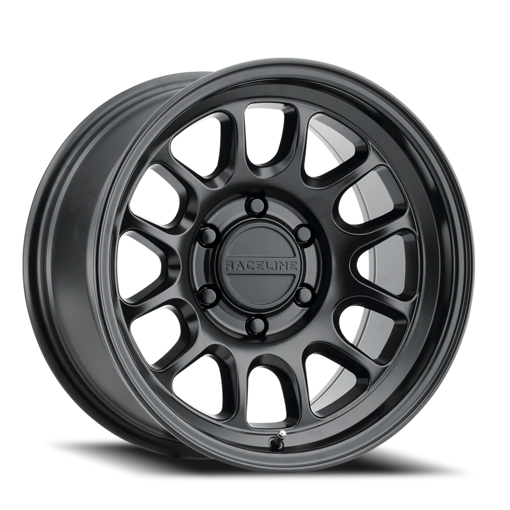 Aluminum Wheels 17x8.5 Rogue 958B Satin Black 0 Offset 5 on 127 Bolt Pattern 78.1 Bore Raceline 958B-78550-00