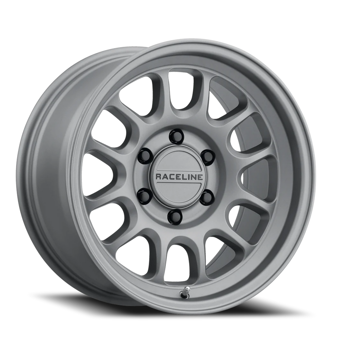 Aluminum Wheels 20x9 Rogue 958T Titanium Gray 0 Offset 5 on 127 Bolt Pattern 78.1 Bore Raceline 958T-29050-00