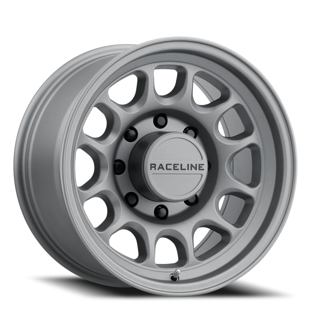 Aluminum Wheels 20x9 Rogue 958T Titanium Gray 0 Offset 8 on 165.1 Bolt Pattern 130.81 Bore Raceline 958T-29080-00