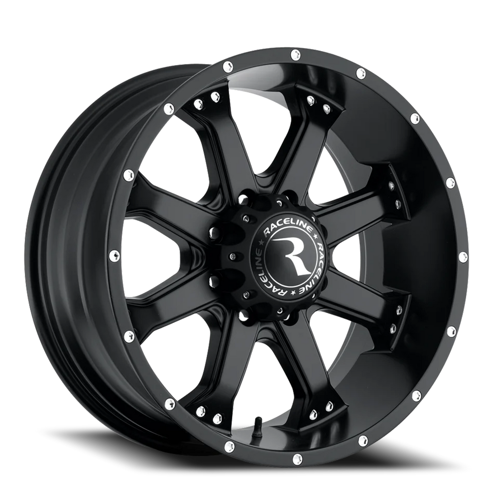 Aluminum Wheels 20x9 Assault 991B Satin Black 18 Offset 5 on 127 Bolt Pattern 78.1 Bore Raceline 991B-29050+18