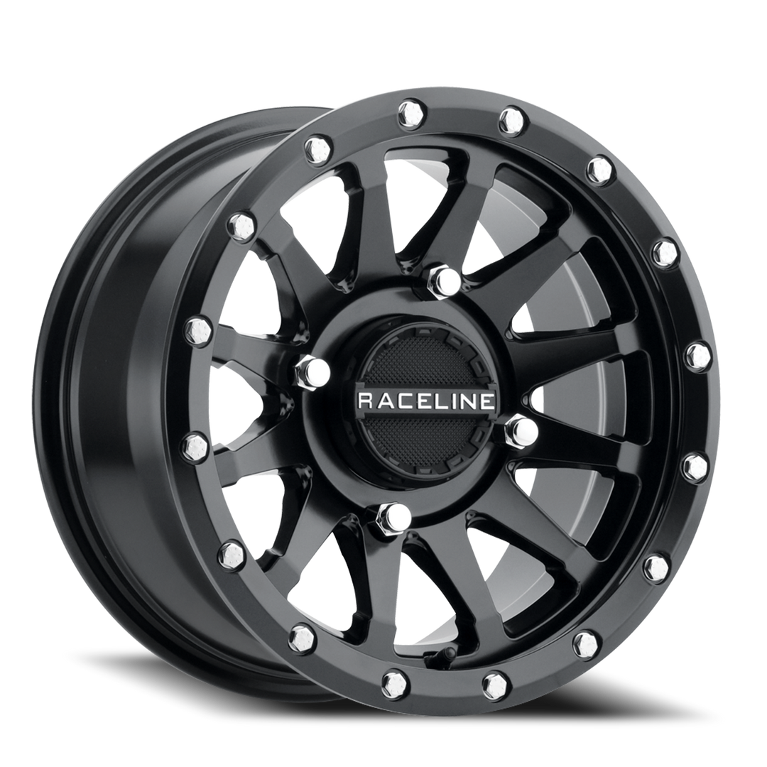 Aluminum Wheels 14x7 Trophy Simulated Beadlock UTV A95B Milled Satin Black 10 Offset 4 on 156 Bolt Pattern Raceline A95B-47056+10