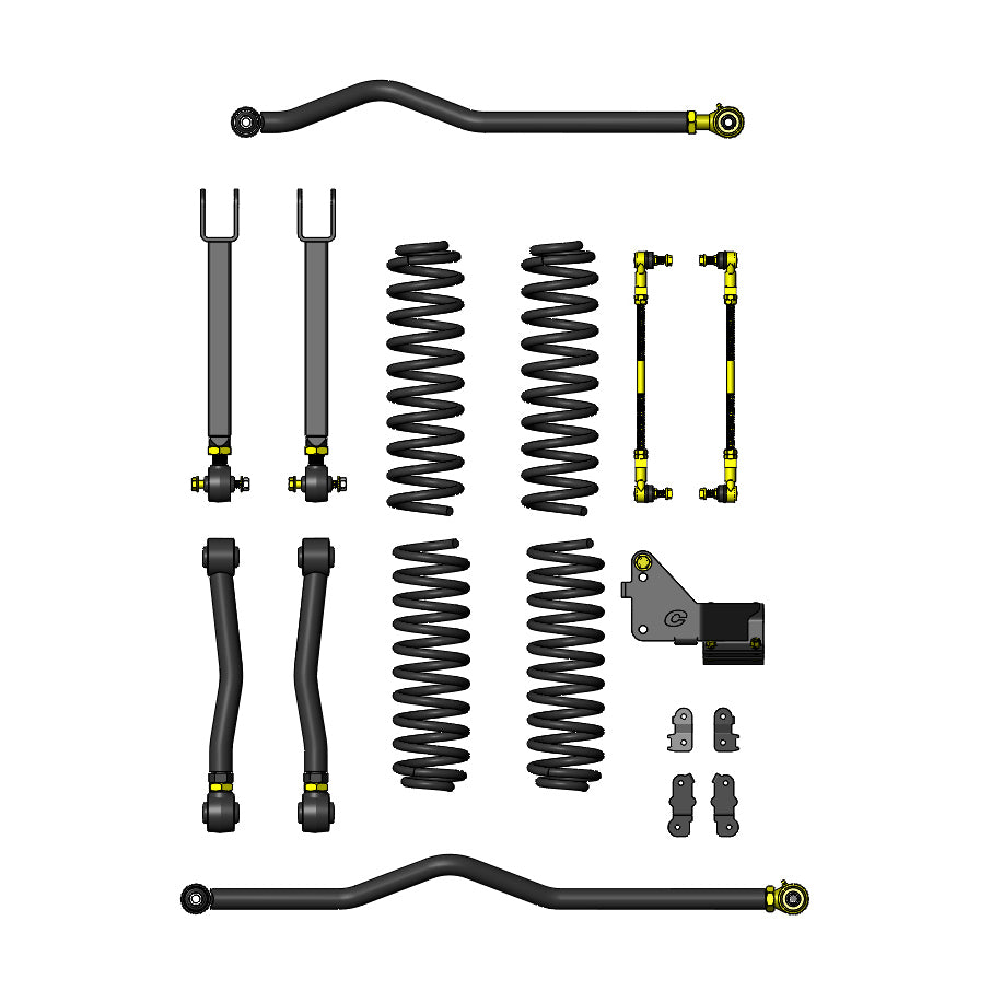 Jeep Wrangler 2.5 Inch Entry Level Lift Kit 2007-2018 JK 2 Door Clayton Off Road COR-2908002