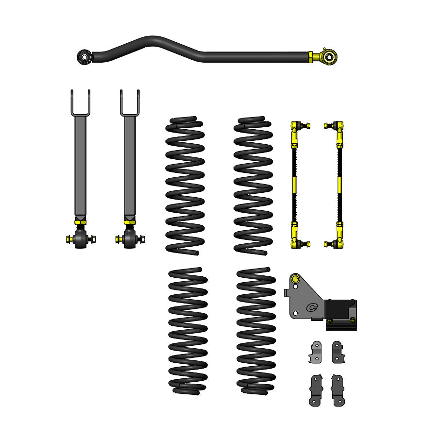 Jeep Wrangler 2.5 Inch Entry Level Lift Kit 2007-2018 JK 4 Door Clayton Off Road COR-2908004