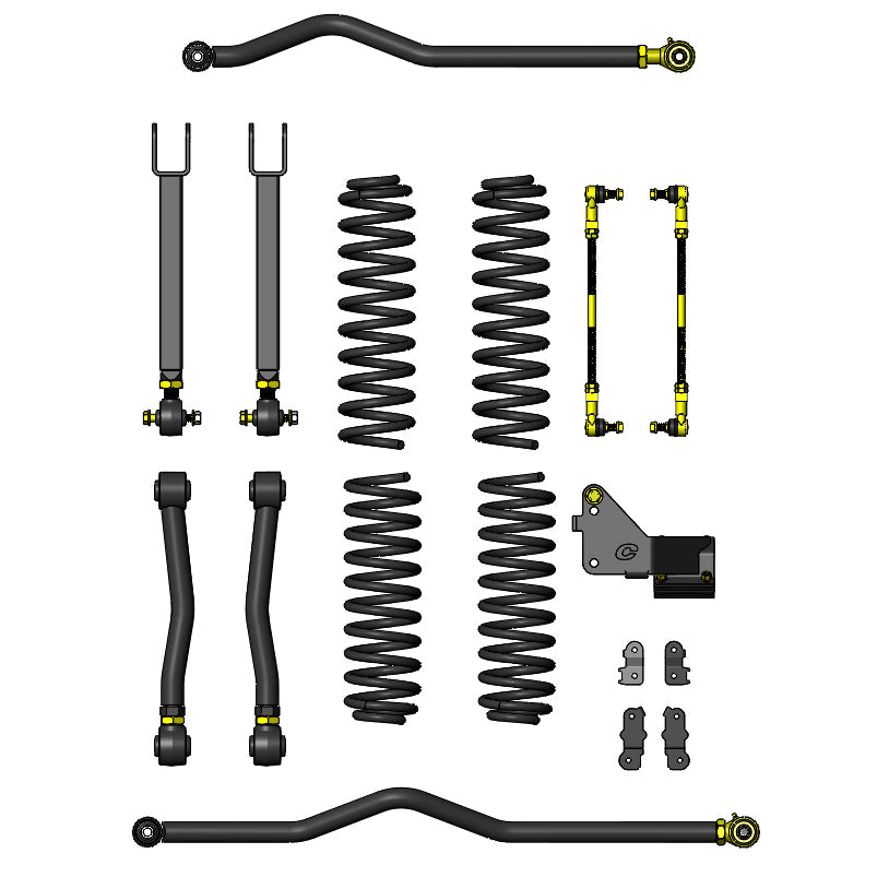 Jeep Wrangler 3.5 Inch Entry Level Lift Kit 07-18 JK 2 Door Clayton Off Road COR-2908010