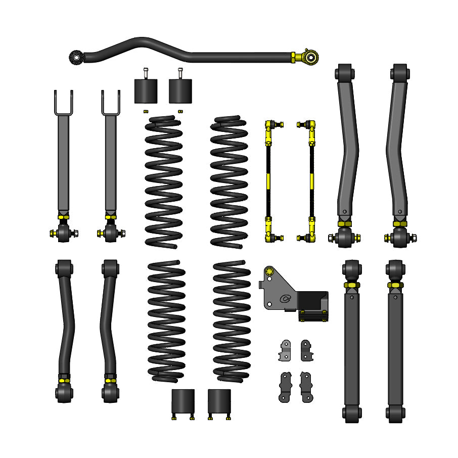 Jeep JK Lift Kit 3.5 Inch Lift Overland Plus For 07-18 JK Clayton Off Road COR-3008030