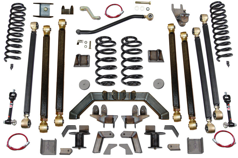 Jeep Wrangler 5.5 Inch Pro Series 3 Link Long Arm Lift Kit W/Rear 5 Inch Stretch 1997-2006 TJ Clayton Off Road COR-3605110