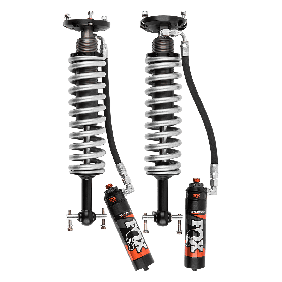 2019-2024 Silverado/Sierra 1500 Front Coilover Performance Elite 2.5 Series Aluminum Remote Reservoir Non-TB/Non-AT4 0-2 Inch Lift TB/AT4 No Lift Fox Offroad Shocks FOX88306157