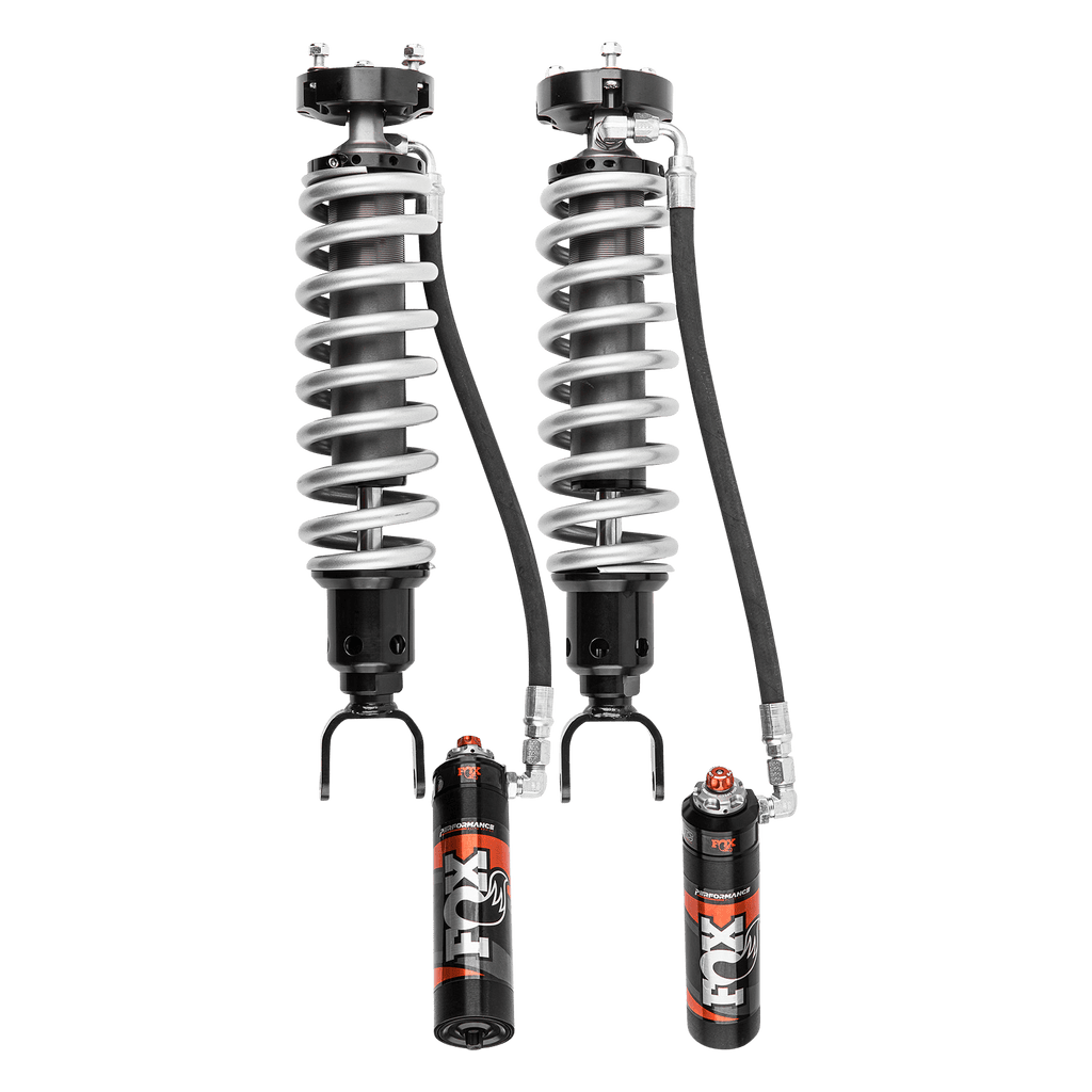 19-Up Ram 1500 Front Coilover Performance Elite 2.5 Remote Reservoir 2 Inch Lift Dual Speed Compression Adjuster Fox Offroad Shocks FOX88306165