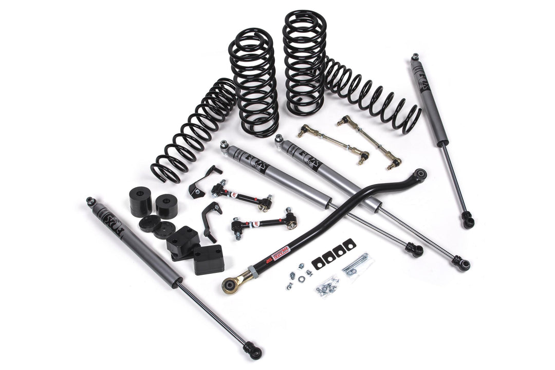 2018-2024 Jeep Wrangler JL J-Venture 2.5 Inch Lift Kit 4 Door w/Fox Adventure Series Shocks Standard Rate Coils JSPEC JSPEC117KFA