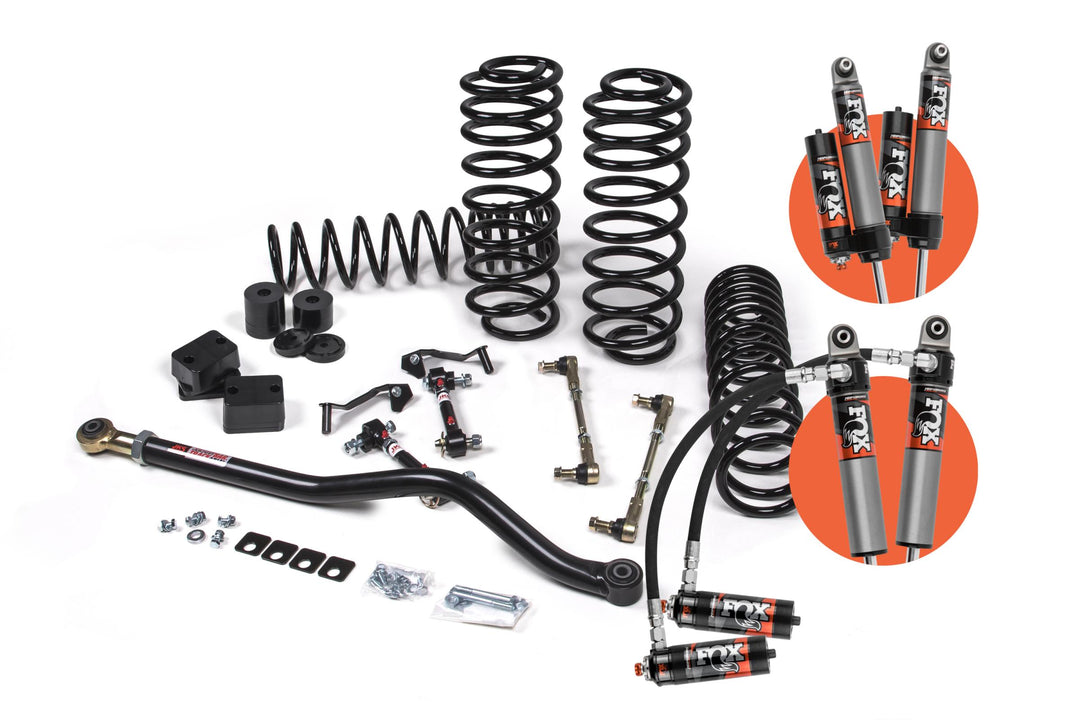 2018-2024 Jeep Wrangler JL J-Venture 2.5 Inch Lift Kit 4 Door w/Fox 2.0 Performance Series Shocks Standard Rate Coils JSPEC JSPEC117KFP