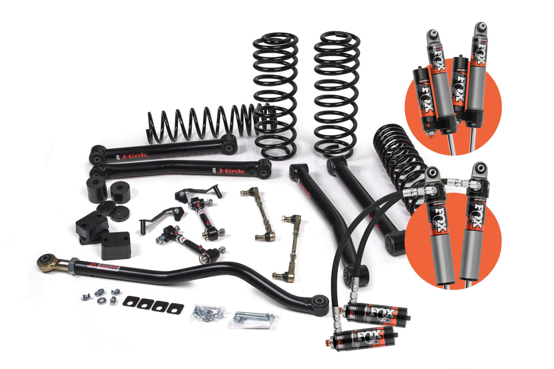 2018-2024 Jeep Wrangler JL J-Konnect 2.5 Inch Lift Kit 4 Door w/Fox 2.0 Performance Series Shocks Standard Rate Coils JSPEC JSPEC121KFP