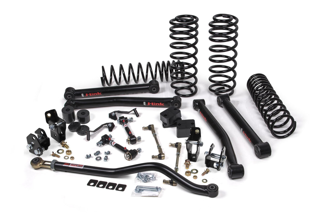 2018-2024 Jeep Wrangler JL J-Konnect 2.5 Inch Lift Kit 4 Door w/Shock Extension Brackets Standard Rate Coils JSPEC JSPEC121KNS