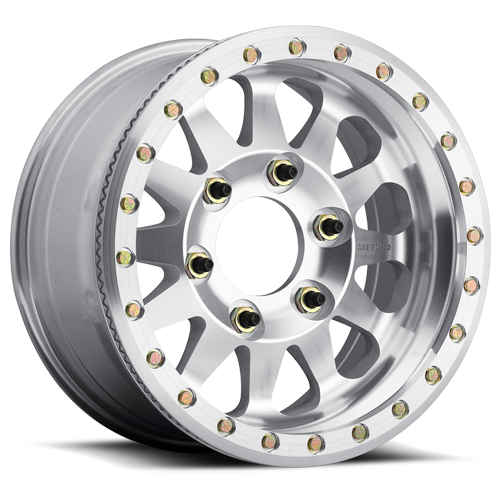 Aluminum Wheels 17x9 Beadlock MR101 Bolt Pattern 6 On 135 Offset -12 Lip Size 3.15 Raw Machined Method MR10179016312B