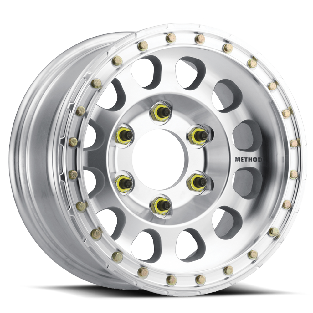 Aluminum Wheels 15x8 Beadlock MR103 Bolt Pattern 5 On 139.7 Offset -24 Lip Size 2.99 Raw Machined Method MR10358055324BR