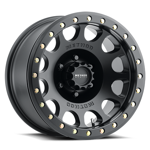 Aluminum Wheels 20x9 Beadlock MR105 Bolt Pattern 6 On 135 Offset 20 Lip Size 0 Matte Black MB Method MR10529016520B